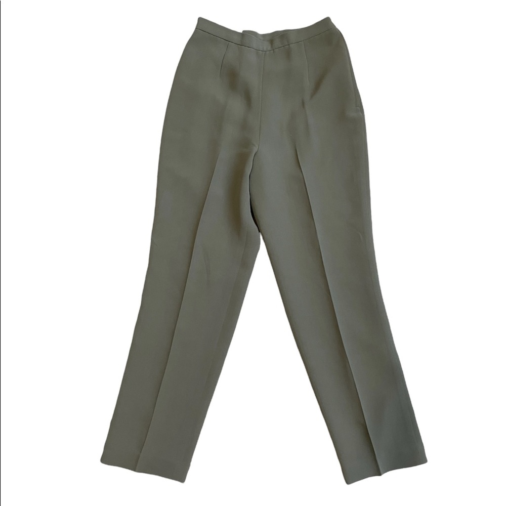 Vintage Larry Levine petite suits green dress pants